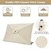 Yescom 10x6.5FT Rectangle Outdoor Solar Powered LED Lighted Patio Umbrella with Crank Tilt for Table Market Garden Yard Hotel Deck Cafe Beach Pool Wedding Party Beige