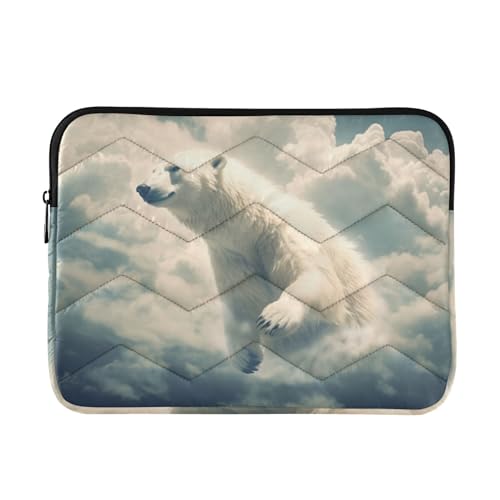 Funda para portátil blanca Cloud Bear 13-14 pulgadas miniatura 1