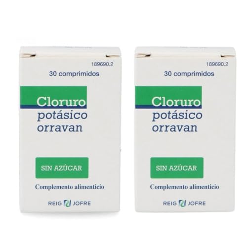Cloruro Potásico 30 Comprimidos Pack x2, Complemento alimenticio que estimula la secreción de saliva. Reig Jofre