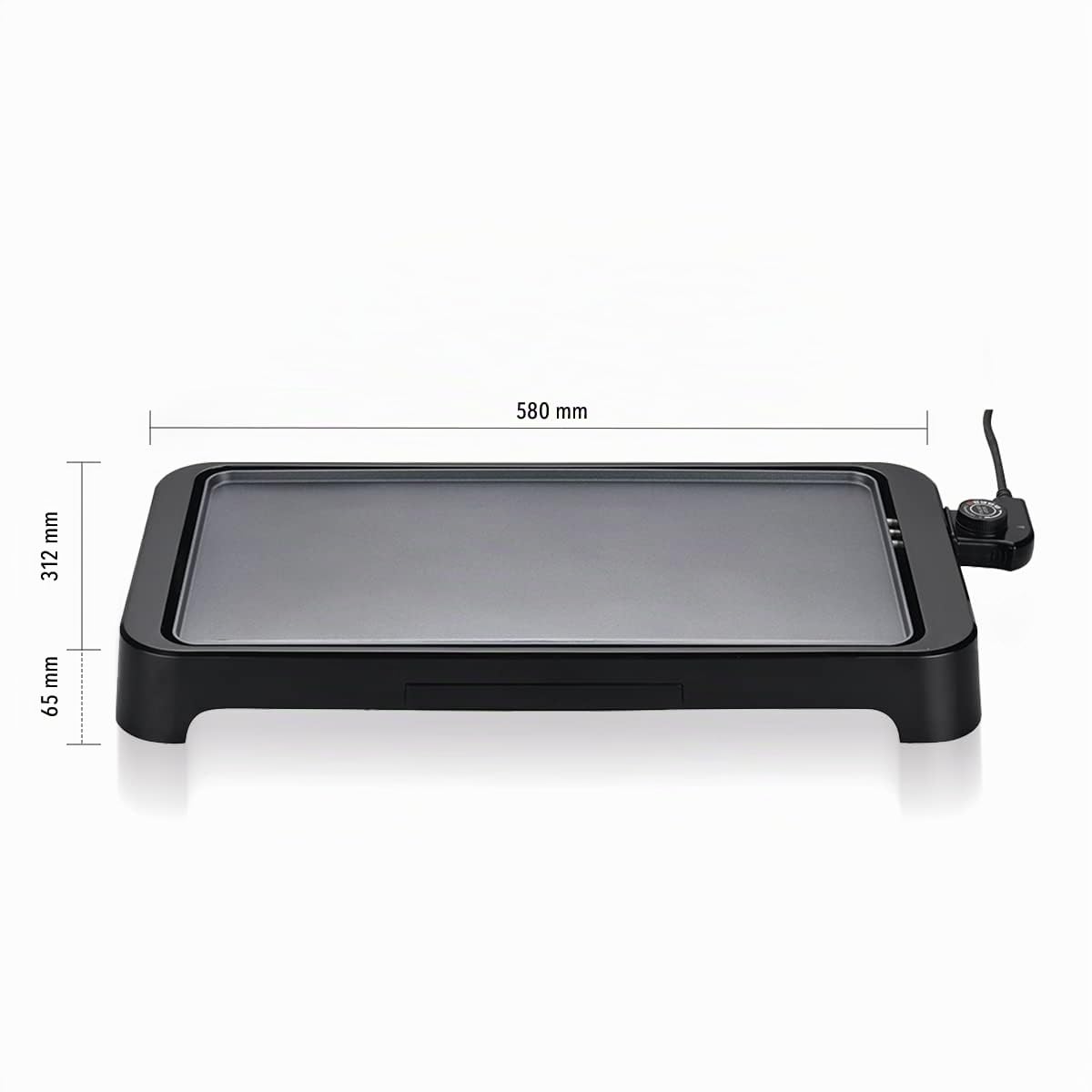 LITTLE BALANCE 8552 Easy Plancha 2000 XL, Plancha électrique 6-8 personnes, Surface de cuisson XXL, Tout type d'aliments, 2000 W, Noir