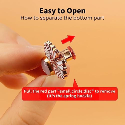 Image of 2pcs Pant Waist Tightener, Adjustable Waist Buckle Set, Extra Button for Jeans to Make Tighter, Instant Jeans Button Pins for Pants Jeans Skirts, No Sewing Required (Daisy Flower - W)