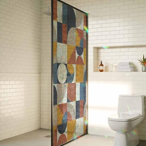 Película de privacidad para ventana con diseño 3D multicolor miniatura 4