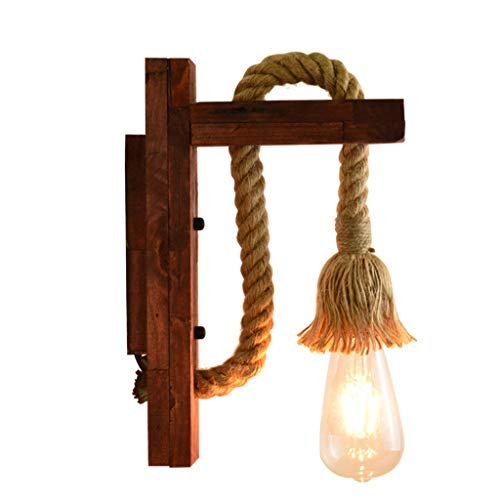 Lámpara de pared de madera para iluminar esquinas oscuras con interruptor integrado cómodo 2