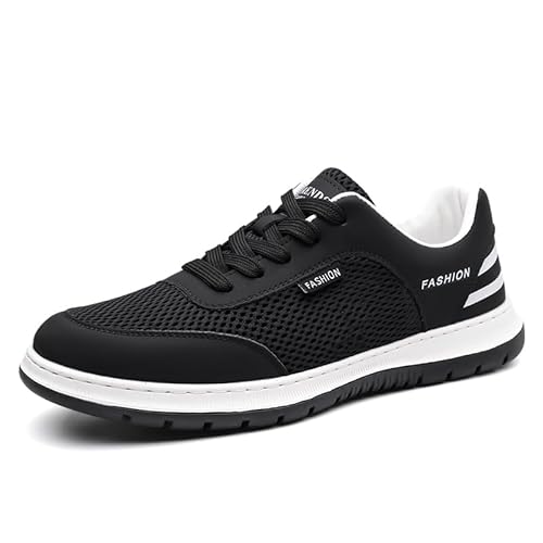 SFXLUCART Men's Non-Slip Walking Sneakers 9.5 Black