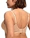 HSIA Minimizer Bras for Women Full Coverage Underwire Plus Size Unlined Mesh Jacquard Bra with Wide Straps Light Beige 36DD