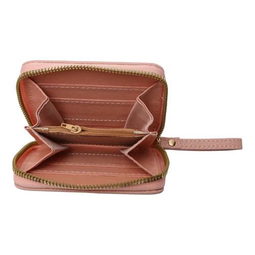 1Pcs Minimalist Wallet Minimalist Candy Colors Mini Purse PU Leather Pink 11x8.7cm3
