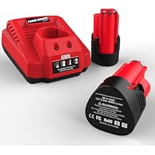2Pack 3500mAh Replacement for MK 12V Series Battery + 12 Volt Rapid Charger Battery for 48-11-2401, 48-11-2402, 48-11-2420, 48-11-2430