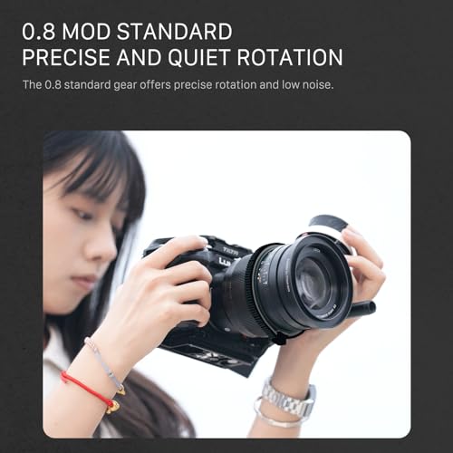 Tilta Universal Focus Gear Ring, 0,8 Standardgetriebe, kompatibel mit einer breiten Palette von Objektiven - Schwarz TA-UFGR-B