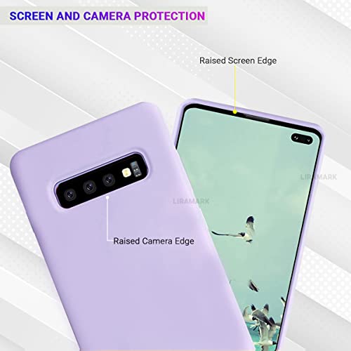Image of LIRAMARK Liquid Silicone Soft Back Cover Case for Samsung Galaxy S10 Plus / S10+ (Lavender)