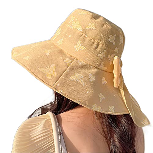Chapeau soleil imprimé avec motifs colorés et bord protecteur