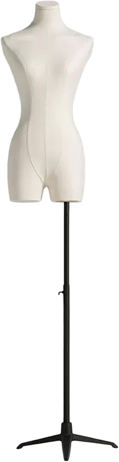 Dressmaking Mannequin Female Stand Female Dress Form Fashion Mannequin Torso, with Soild Wood Arm and Metall Base, for Retail Clothing Shops, Trade Shows, Craft Shows,Triangle,A