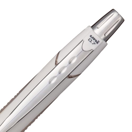 Image of Uni-Ball Jetstream RT Ballpoint Pen, Fine Point (0.7mm), Shell White Barrel, Black Ink, 6 Pens