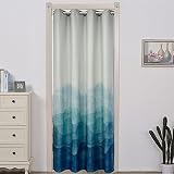 WPKIRA Window Treatments Classic Screens Curtain Chinese Painting Curtain Thread Fringe Window Panel