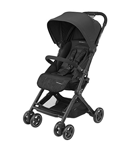 Bébé Confort LARA 'Nomad Black' - Cochecito ultra compacto, desde el nacimiento hasta los 3,5 años, 0-15 Kg, color negro