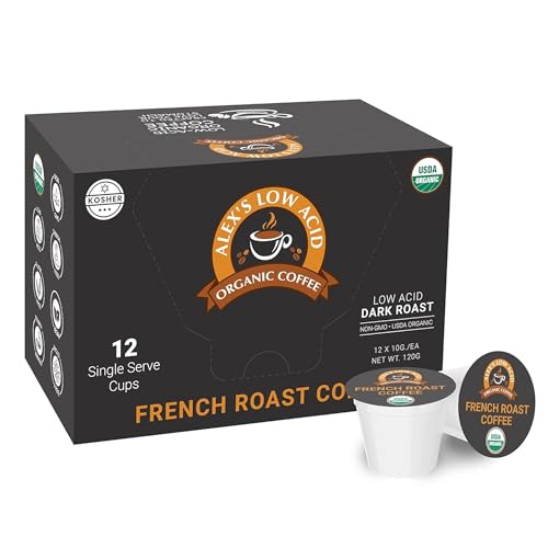 Alex’s Low Acid Organic French Roast K-Cups (12-pack)