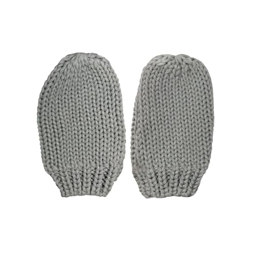 Knitted Colorful Double Pom-Pom Baby Hat and Mittens Set|Warm Winter Newborn Essentials for Boys and Girls 0-6 Months3