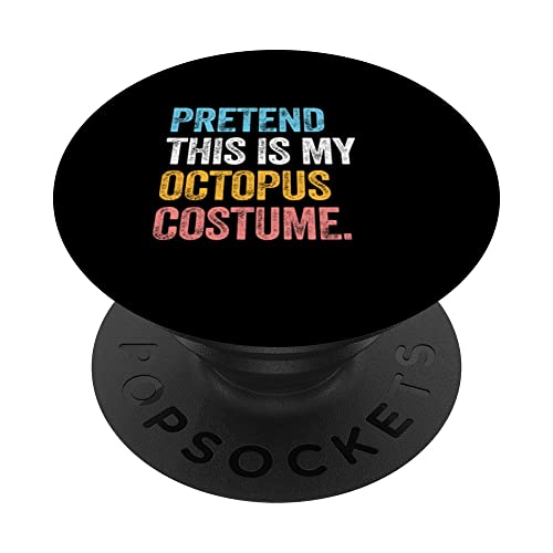Disfraz de octopo de Halloween con texto en inglés PopSockets PopGrip Intercambiable
