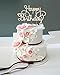 Scotamalone Happy birthday Cake TopperPremium Bling Rhinestone Diamond Gems