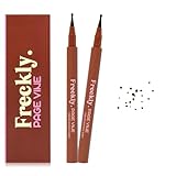 CLLFUU Freckle Pen,2 PCS Faux Freckle Stamp Waterproof,Fake Face Freckles Stain Makeup Long Lasting Quick Dry,Natural Lifelike Soft Dot Freck Pen 2PCS-03 Dark
