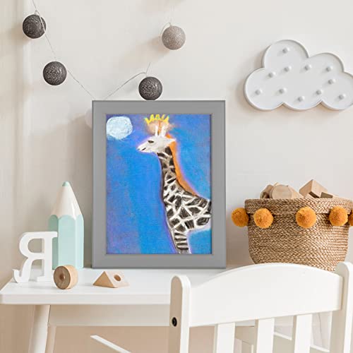 Wuirccx 9X12 Kids Art Picture Frame,Front Opening With Hd Glass,Horizontal And Vertical Art Display For Kids Artwork,Photos,Crafts,Drawing Frame(Grey,1-Pack) #TOP5