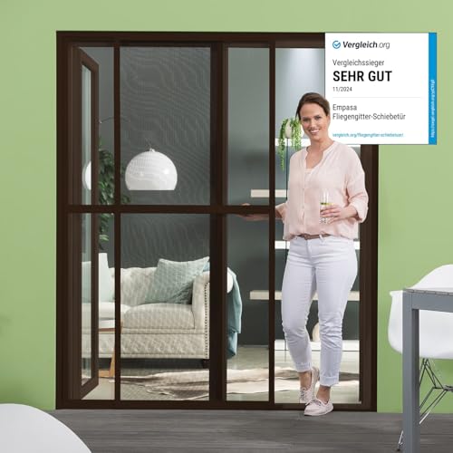 empasa Insektenschutz Doppelschiebetür 'XXL' Schiebetür Fliegengitter...