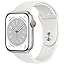 Silver Aluminum Case with White Sport Band