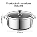 ZEROPAN Hybrid Nonstick 4-Quart Stockpot,9.5 Inch Stainless Steel Stockpot with Glass Lid,PFAS PFOA PTFE Free, Dishwasher-Friendly,Oven-Safe Up to 600°F,Non-stick Soup Pot Compatible with All Cooktops