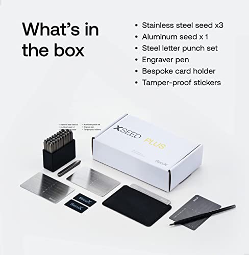 SecuX – XSEED Plus - Secure Bitcoin Wallet Crypto Seed Storage Steel Plates (Steel Punch Set Included) Compatible with… - Image 4