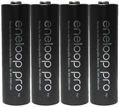 Eneloop 0B-EYUA-4XDI Pro AA High Capacity Ni-MH Pre-Charged Rechargeable Battery with Holder Pack of 4