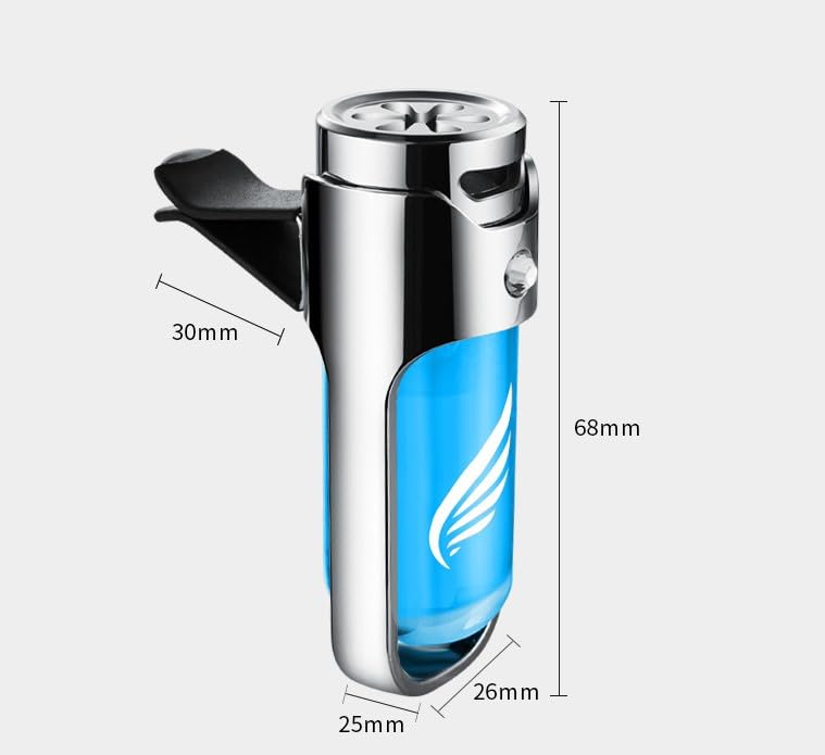 Image of VARNIRAJ IMPORT & EXPORT WITH V LOGO Car Interior Accessories Decoration 6Ml Abs Glass Bottle Various Smells Fragrances Oil Air Vent Clip Car Freshener Perfume (Cologne)