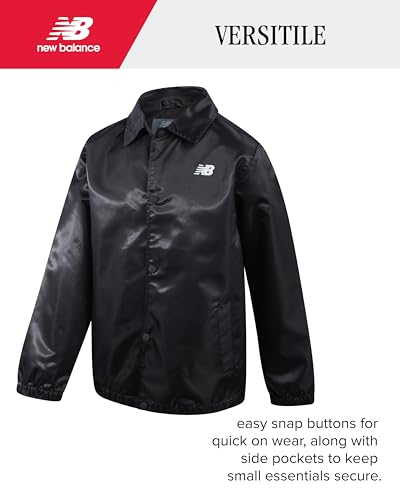 New Balance Boys' Athletic Jacket - Lightweight Active Spring Windbreaker Button Down Baseball Jacket for Boys (Sizes: 8-20)4