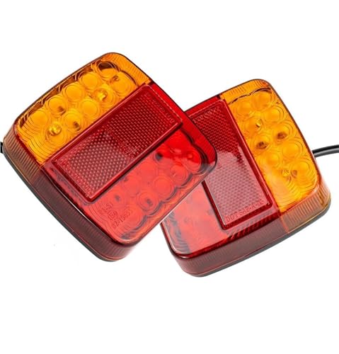 UAGFDFF Indicatore di direzione Luci Sommergibili Rimorchi 26 LED Luci Stop Indicatori Direzione Per Rimorchi Per Barche Camion Camper Illuminazione Aggiornamento Indicatori Specchio Lateral