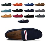 Absatzform: Flach AARDIMI Herren Mokassins Bootsschuhe Wildleder Loafers Schuhe Flache Fahren Halbschuhe Beiläufig Slippers Hausschuh (43, Blau)
