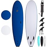Soft Top Surfboard - Best Foam Surf Board for Beginners, Kids, and Adults - Soft Top Surfboards for Fun & Easy Surfing - 7' Ruccus, 8' Verve & 8'8 Heritage Surfboards All Wax-Free