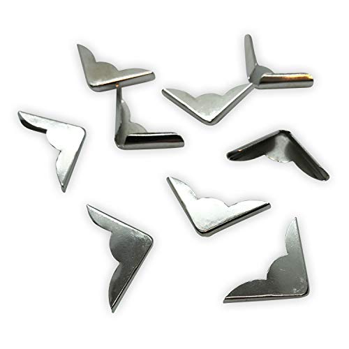 Protectores de esquina para libros, bordes protectores, color plateado, 22 x 22 x 3,5 mm 22 x 22 x 3.5mm plata