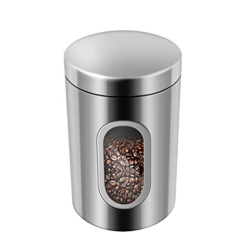 Cosaux Pot à Café Hermétique WQ10 Boite de Conservation Acier INOX Réservoir de Stockage pour Conserver de Graines Cover