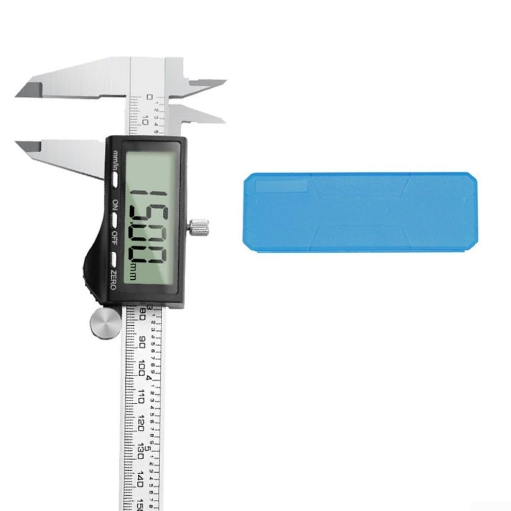 Calibrador digital de acero inoxidable Herramienta de medición electrónica Alta precisión Resolución de 0.01mm IP54 Pantalla LCD grande impermeable para uso industrial 150mm 200mm 300mm 300mm