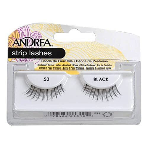 Andrea Eyelash Strip Lashes Black [53] 1 Ea (Pack Of 8) #TOP14