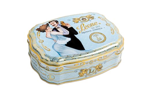 Leone seit 1857 Liberty Azzurra - Lata con gomitas de frutas, gelatina de frutas, veganos y sin gluten, lata de regalo, 200 g