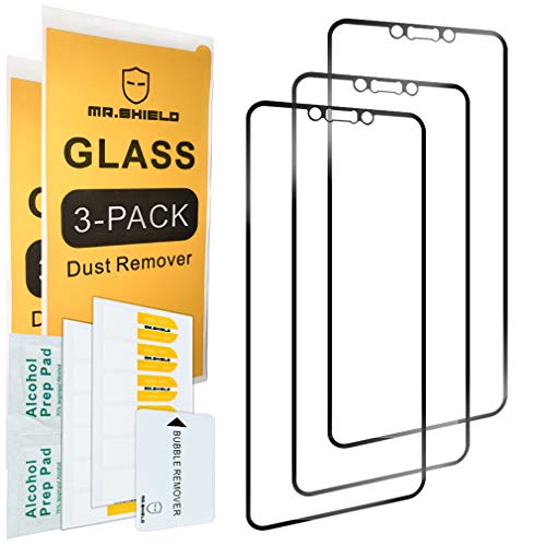 Mr.Shield [3-PACK] Designed For Huawei (Mate 20 Lite) [Tempered Glass] [Full Screen Glue Cover] Screen Protector with Lifetime Replacement