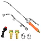 1 Stück Teleskop Sprühstab Aus Metall, Verstellbare Gartenbrause Mit 3 Düsen & Universellem Messing-Adapter, Für Bewässerung, Autowäsche, Pflanzen