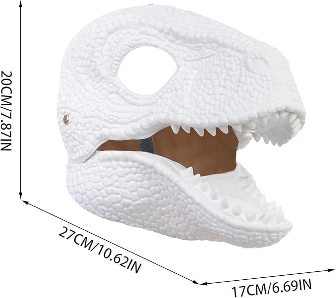DIY Dino Mask for Kids,Moving Jaw Dinosaur Open Mouth Halloween Animal Costumes Party Latex Mask for Costume Party