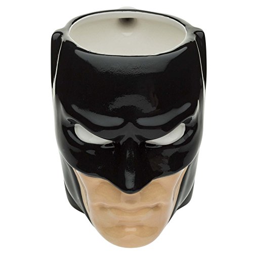 Zak Designs DC Comics Batman Sculpted Coffee Mug, Ceramic Cup, Batman Core S