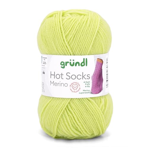 Gründl Hots Socks Merino uni 50 g - Laine pour chaussettes