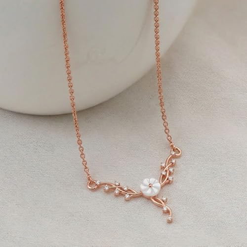 Image of Miss Highness 925 Silver Leaf Pendant Necklace for Women & Girls | Minimal Daily Wear | Silver Jewellery With Authenticity Certificate | Gift for Girlfriend Wife | With Chain Pendant