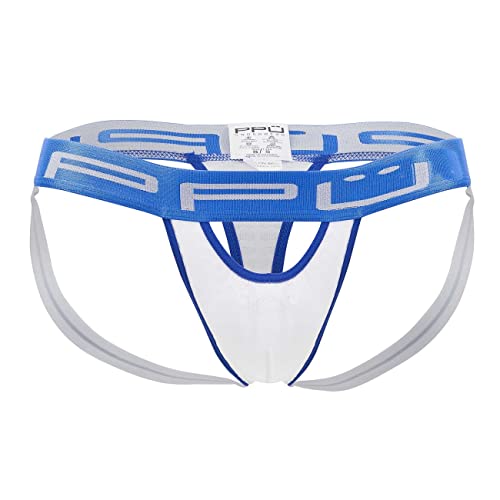 PPU 2313 Peek-a-Boo Jockstrap Color White Size XL