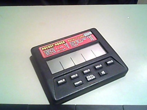 Radica: Ltd, H.k. Model:1310 Radica Pocket Poker Royal Flush 5000 Lcd Interactive Electronic Handheld Radica Model#1310 Royal Flush 5000 Version with Hold Button, Hold Button, Hold Button, Hold Button, Hold Button, Points Button, Deal Draw/on Button, Sound On/off Button (Radicapocket Poker Royal Flush 5000 Model#1310
