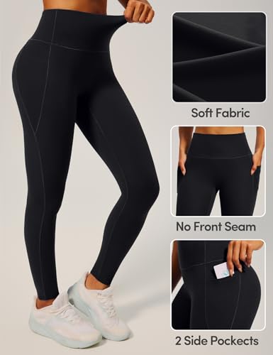 IUGA Invisible Scrunch Butt Lifting Leggings for Women No Front Seam Workout Leggings with Pockets Tummy Control Yoga Pants3