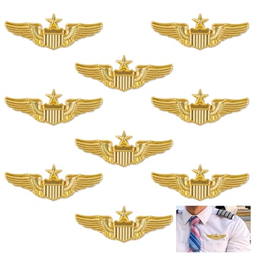 NEETUE 10PCS Gold Pilot Wings Pin, Metal Airplane Push Pin by NEETUE - Used condition - US$8.73