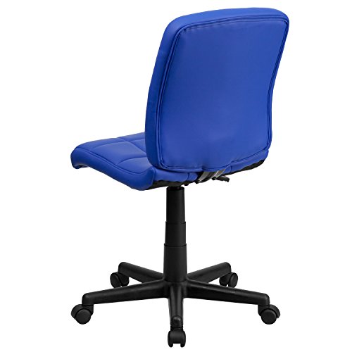 Flash Furniture Clayton Mid-Back Blue Quilted Vinyl Swivel Task Office Chair #TOP5